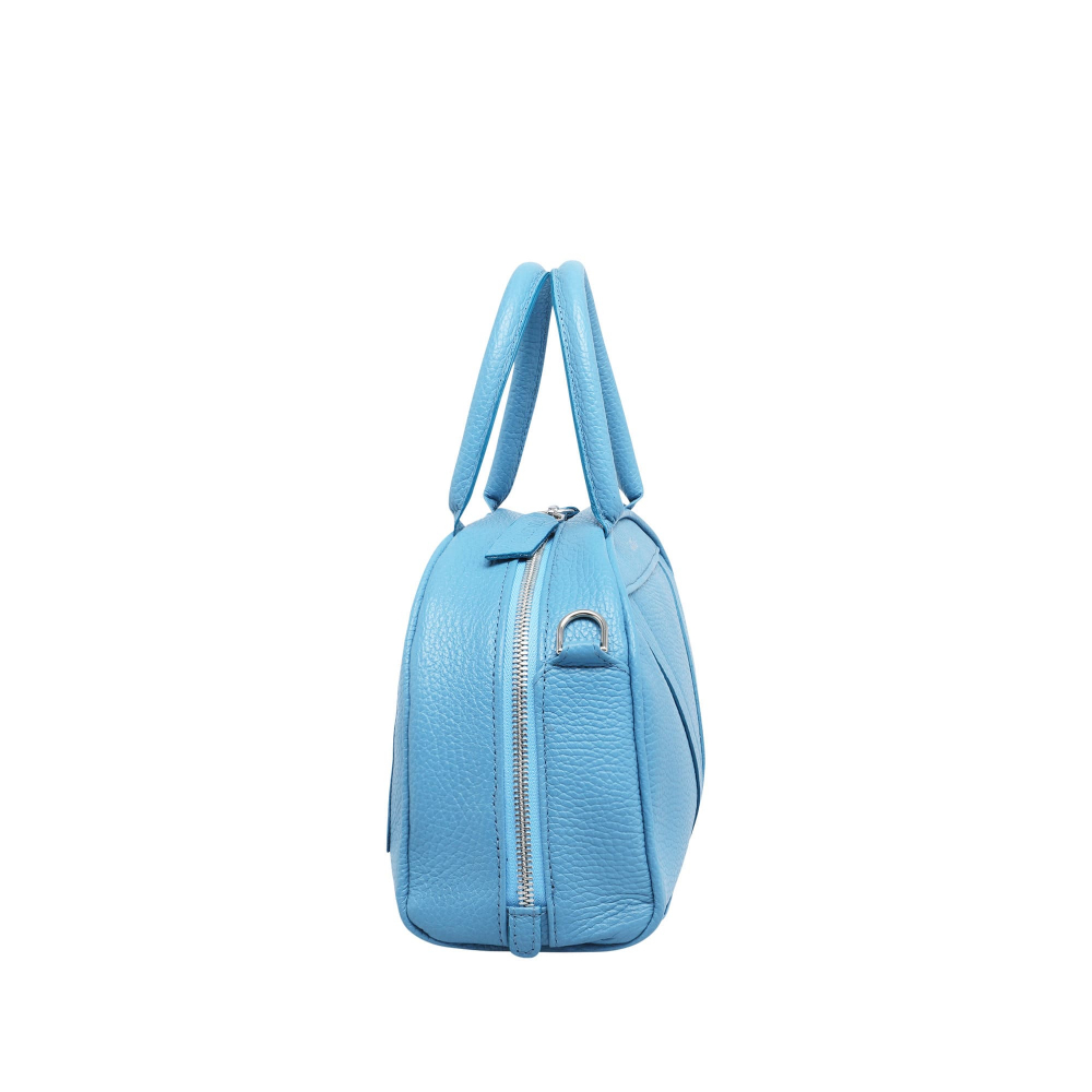 Handle bag as crossbody bag made of nappa leather light blue